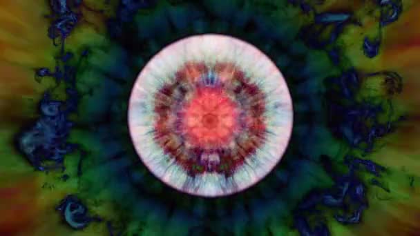 Mandala Watercolor Paintings Flower Kaleidoscope Seamless Loop — ストック動画