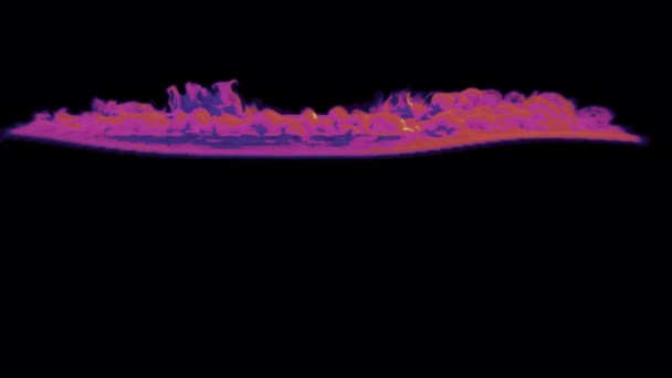 暗区背景下的多彩的行动爆炸颗粒 孤立明亮的水花声波 宏观径向视觉效果涂料爆炸 3D艺术赛博朋克Vivid Shockwave表格关闭4K — 图库视频影像
