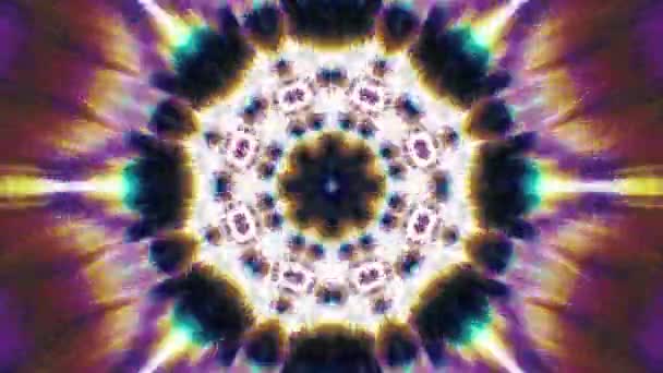 Mandala Πίνακες Ακουαρέλα Λουλούδι Kaleidoscope Αδιάλειπτη Βρόχο — Αρχείο Βίντεο
