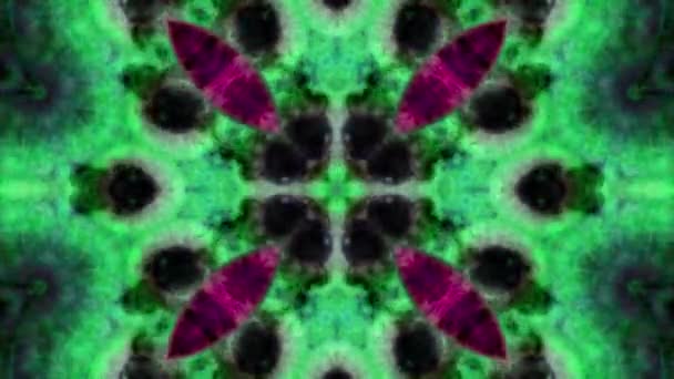 Mandala Aquarell Gemälde Von Blumen Kaleidoskop Nahtlose Schleife — Stockvideo
