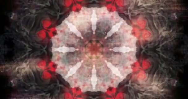 Mandala Καλειδοσκόπιο Αδιάλειπτη Βρόχο Psychedelic Trippy Φουτουριστικό Παραδοσιακό Μοτίβο Σήραγγας — Αρχείο Βίντεο