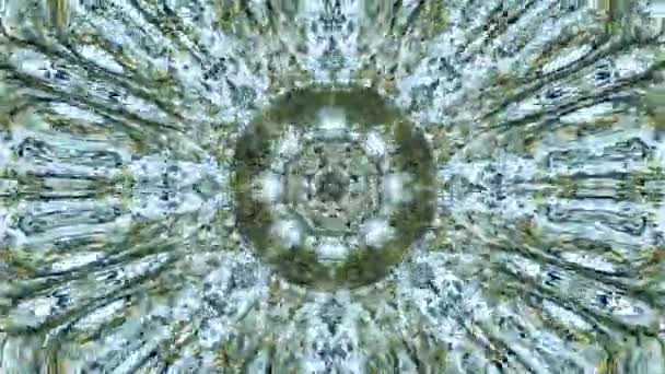 Mandala Kaleydoskop Psikedelik Seyahat Geleneksel Bilinçli Meditasyon Tüneli Modeli Görüntü — Stok video