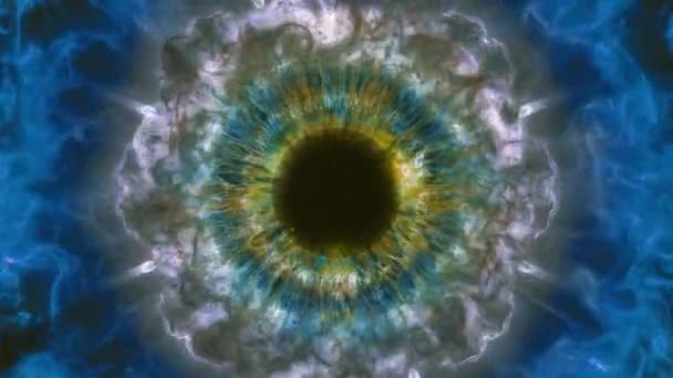 Hypnotic Eye Approaching Boucle Psychédélique Sans Couture Iris Animé Avec — Video