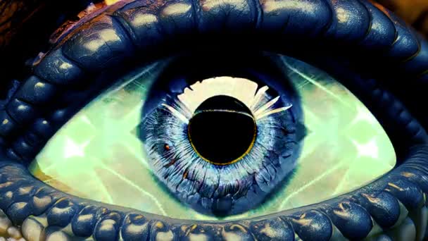 Este Video Ilustración Ojos Alienígenas Bucle Sin Fisuras Presenta Plano — Vídeos de Stock