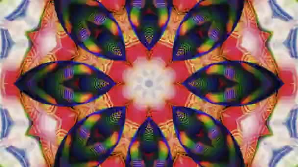 Mandala Kaleidoscope Seamless Loop Psychedelic Trippy Futuristic Traditional Tunnel Pattern — Stock Video