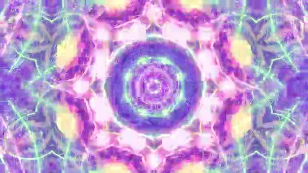 Mandala Kaleidoscop Buclă Fără Sudură Psihedelic Trippy Futurist Model Tunel — Videoclip de stoc