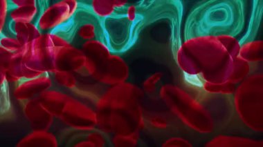 4K animasyon kalp aşk modeli geçmişi. Arka planda uçan kalpler üzerinde dönen saykodelik girdaplar.