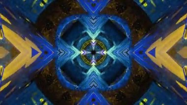 Mandala 3D Kaleydoskop Psikedelik Seyahat Geleneksel Bilinçli Meditasyon Tüneli Modeli Görüntü Rahatlatıcı Etnik Renkli Çakra Kundalini Yoga