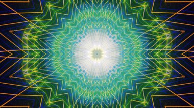 Mandala 3D Kaleydoskop Psikedelik Seyahat Geleneksel Bilinçli Meditasyon Tüneli Modeli Görüntü Rahatlatıcı Etnik Renkli Çakra Kundalini Yoga