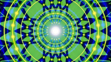 Mandala 3D Kaleydoskop Psikedelik Seyahat Geleneksel Bilinçli Meditasyon Tüneli Modeli Görüntü Rahatlatıcı Etnik Renkli Çakra Kundalini Yoga