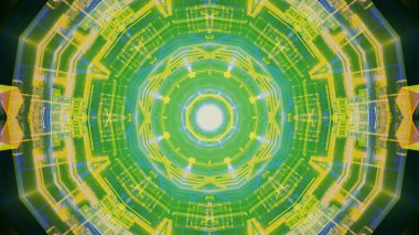 Mandala 3D Kaleydoskop Psikedelik Seyahat Geleneksel Bilinçli Meditasyon Tüneli Modeli Görüntü Rahatlatıcı Etnik Renkli Çakra Kundalini Yoga