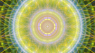 Mandala 3D Kaleydoskop Psikedelik Seyahat Geleneksel Bilinçli Meditasyon Tüneli Modeli Görüntü Rahatlatıcı Etnik Renkli Çakra Kundalini Yoga