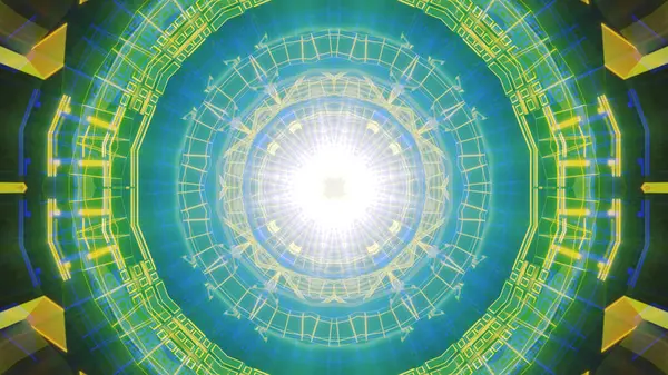 Mandala 3D Kaleydoskop Psikedelik Seyahat Geleneksel Bilinçli Meditasyon Tüneli Modeli Görüntü Rahatlatıcı Etnik Renkli Çakra Kundalini Yoga