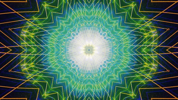 Mandala 3D Kaleydoskop Psikedelik Seyahat Geleneksel Bilinçli Meditasyon Tüneli Modeli Görüntü Rahatlatıcı Etnik Renkli Çakra Kundalini Yoga