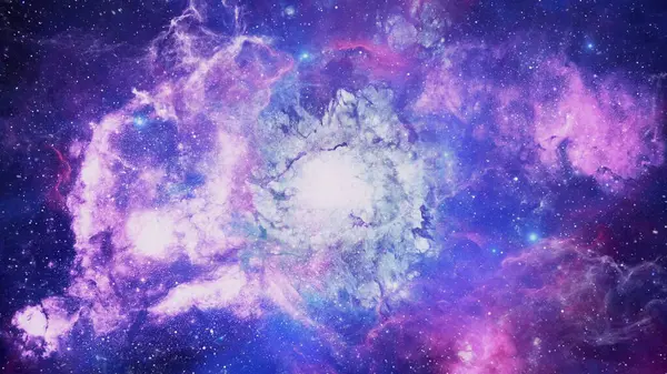 4K Galaksideki Nebula 'dan Dış Uzay 3D Animasyon' a uçuyor. Bu görüntü tamamen Bilgisayar tarafından oluşturulmuş. NASA resmi kullanılmadı..