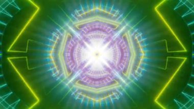 Mandala 3D Kaleydoskop Psikedelik Seyahat Geleneksel Bilinçli Meditasyon Tüneli Modeli Görüntü Rahatlatıcı Etnik Renkli Çakra Kundalini Yoga