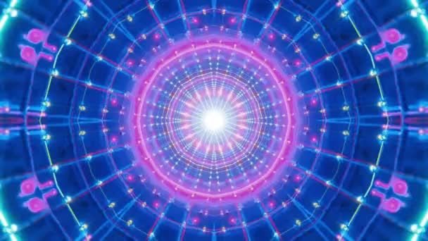 Mandala Kaleidoscope Seamless Loop Psychedelic Trippy Futuristic Traditional Tunnel Pattern — стокове відео