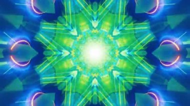 Mandala 3D Kaleydoskop Psikedelik Seyahat Geleneksel Bilinçli Meditasyon Tüneli Modeli Görüntü Rahatlatıcı Etnik Renkli Çakra Kundalini Yoga