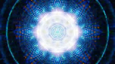 Mandala 3D Kaleydoskop Psikedelik Seyahat Geleneksel Bilinçli Meditasyon Tüneli Modeli Görüntü Rahatlatıcı Etnik Renkli Çakra Kundalini Yoga