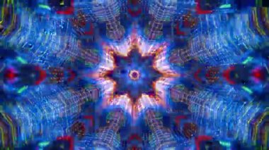 Mandala 3D Kaleydoskop Psikedelik Seyahat Geleneksel Bilinçli Meditasyon Tüneli Modeli Görüntü Rahatlatıcı Etnik Renkli Çakra Kundalini Yoga