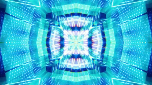 Mandala Kaleidoscope Seamless Loop Psichedelico Trippy Futuristico Tradizionale Tunnel Modello — Video Stock