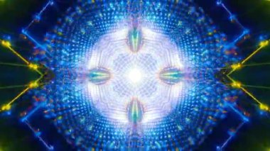 Mandala 3D Kaleydoskop Psikedelik Seyahat Geleneksel Bilinçli Meditasyon Tüneli Modeli Görüntü Rahatlatıcı Etnik Renkli Çakra Kundalini Yoga