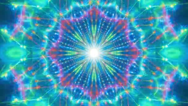 Mandala Kaleidoscope Seamless Loop Psychedelic Trippy Futuristic Traditional Tunnel Pattern — Stok Video
