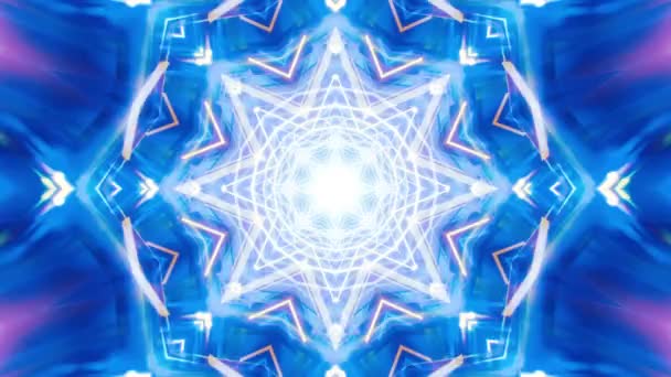 Mandala Kaleidoszkóp Zökkenőmentes Hurok Pszichedelikus Trippy Futurisztikus Hagyományos Alagútrendszer Tudatosságért — Stock videók