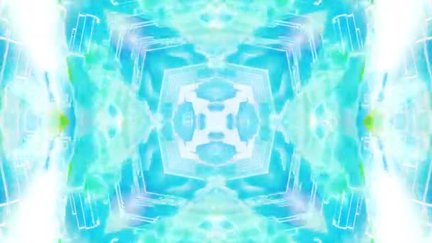 Mandala Kaleidoscope Seamless Loop Psychedelic Trippy Futuristic ปแบบอ โมงค งเด — วีดีโอสต็อก
