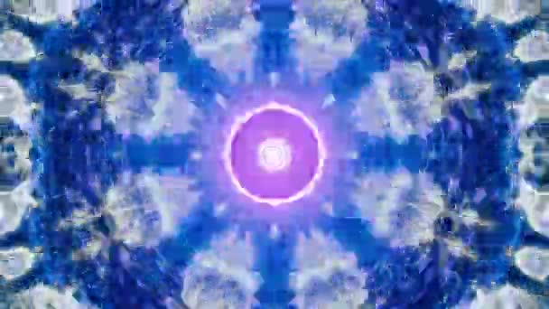 Mandala Kaleidoszkóp Zökkenőmentes Hurok Pszichedelikus Trippy Futurisztikus Hagyományos Alagútrendszer Tudatosságért — Stock videók