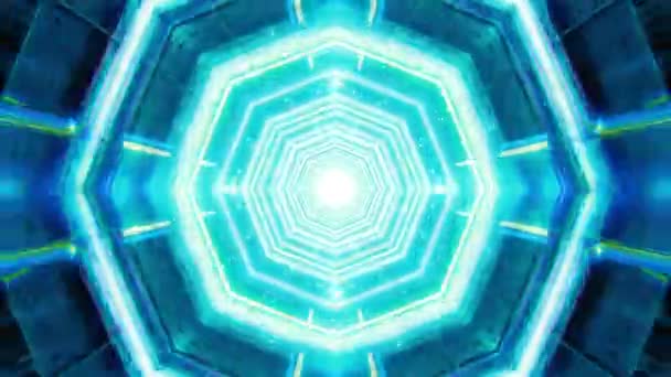 Mandala Caleidoscópio Loop Sem Costura Psychedelic Trippy Futurista Tradicional Túnel — Vídeo de Stock