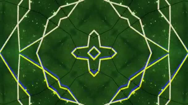 Mandala Kaleidoskop Bezešvé Smyčka Psychedelický Trippy Futuristický Tradiční Tunel Vzor — Stock video