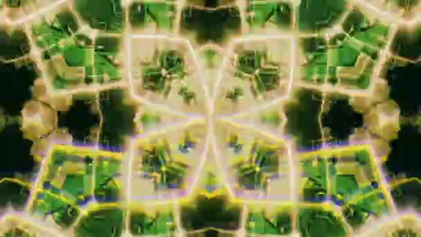 Mandala Kaleidoscope Seamless Loop Psychedelic Trippy Futuristic Traditional Tunnel Pattern — стокове відео