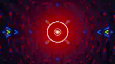 Meditasyon ve yoga için 3 boyutlu bir animasyon mandala, psikedelik kaleydoskop görseller, canlı renkler ve ruhsal aydınlanma için kusursuz bir döngü.