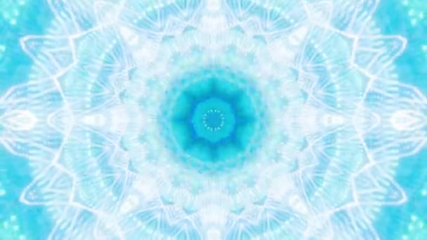 瞑想とヨガのための3Dアニメーションマンダラ サイケデリックケルドスコープビジュアル 活気に満ちた色 スピリチュアルな啓蒙のためのシームレスなループをフィーチャー — ストック動画