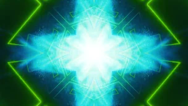 Mandala Animato Meditazione Yoga Con Immagini Caleidoscopiche Psichedeliche Colori Vivaci — Video Stock