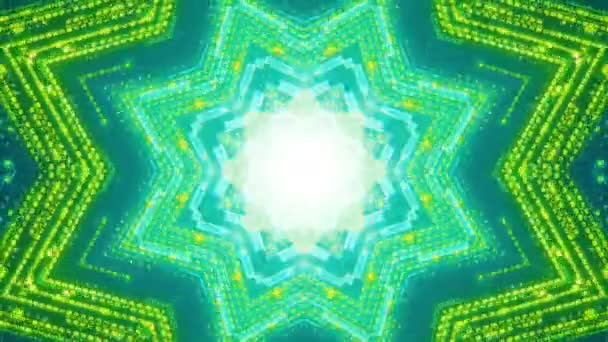 Mandala Animado Para Meditación Yoga Con Elementos Visuales Caleidoscópicos Psicodélicos — Vídeos de Stock