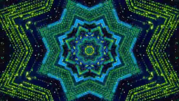 Een Geanimeerde Mandala Voor Meditatie Yoga Met Psychedelische Caleidoscoop Visuals — Stockvideo