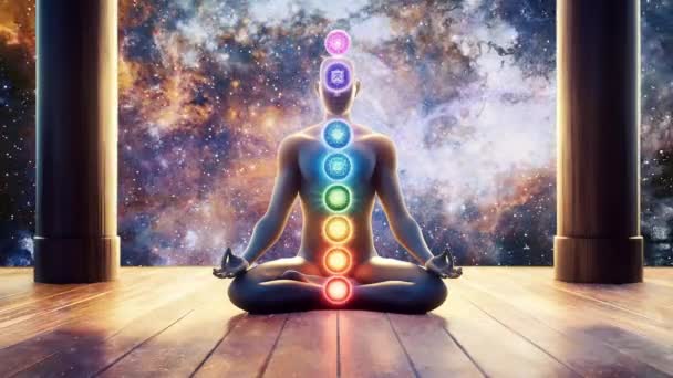 Concetto Meditazione Spiritualità Design Nei Temi Del Benessere Dello Yoga — Video Stock