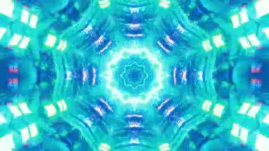 3D Geometrik soyut tünel. Arkaplan Futuristik Tünel döngüsü