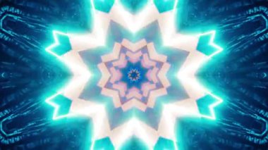 3D Geometrik soyut tünel. Arkaplan Futuristik Tünel döngüsü