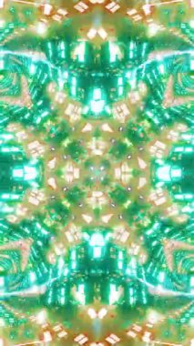 3D Geometrik soyut tünel. Arkaplan Futuristik Tünel döngüsü