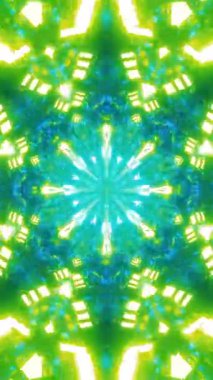 3D Geometrik soyut tünel. Arkaplan Futuristik Tünel döngüsü