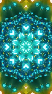 3D Geometrik soyut tünel. Arkaplan Futuristik Tünel döngüsü