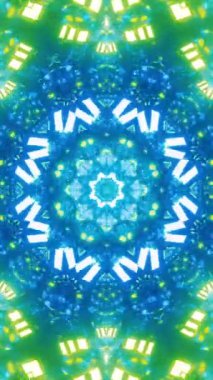 3D Geometrik soyut tünel. Arkaplan Futuristik Tünel döngüsü