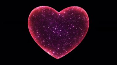 Valentines Heart animasyon videosu ve alfa kanalı. Birden fazla proje için Valentine teması