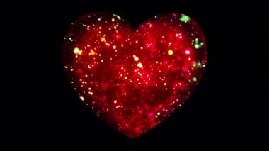 Valentines Heart animasyon videosu ve alfa kanalı. Birden fazla proje için Valentine teması