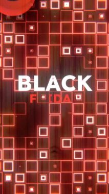 Kara Cuma Animasyon Tasarım Sancağı soyut şekilli. dikey video Kara Cuma Animasyon Reklam Şablonları