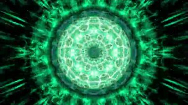 Mandala 3D Kaleydoskop Psikedelik Seyahat Geleneksel Tünel Şablonu