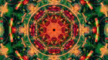 Mandala 3D Kaleydoskop Psikedelik Seyahat Geleneksel Tünel Şablonu